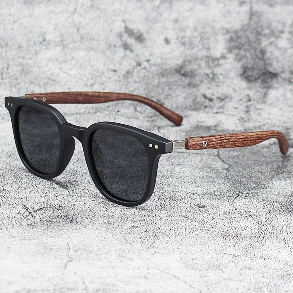 Vintage Wooden Frame Sunglasses Classic UV Protection Eyewear For Men And Women 1