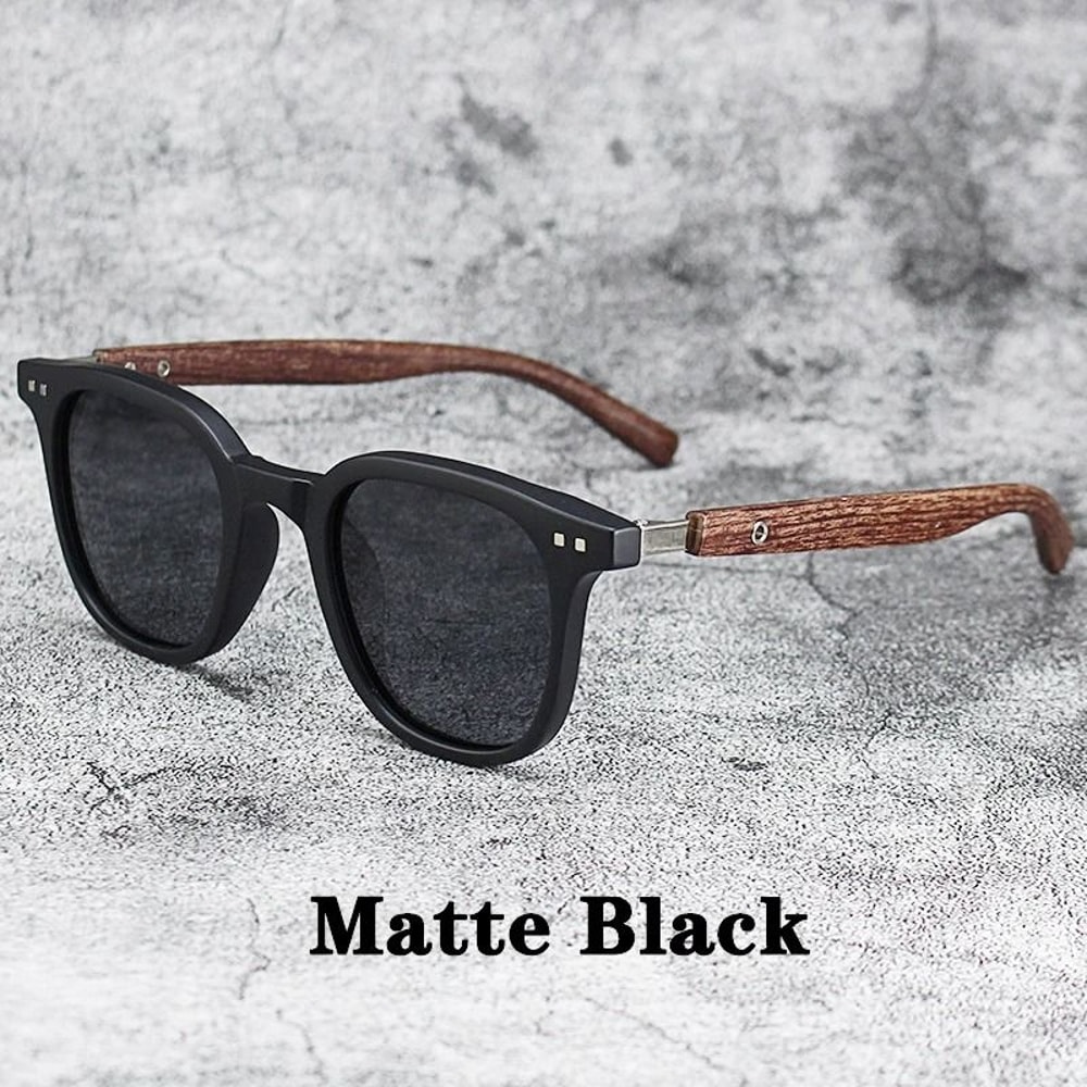 Vintage Wooden Frame Sunglasses Classic UV Protection Eyewear For Men And Women 8