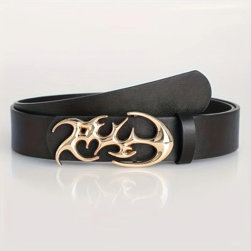 Y2K Hollow PU Leather Fashion Belt For Men And Women Trendy Punk Style Waist Accessory 10