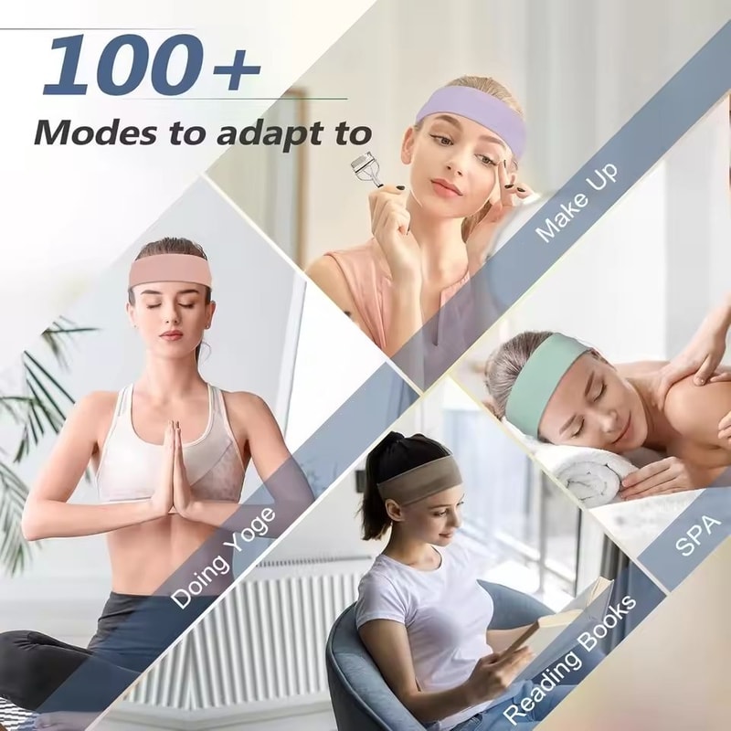 6pcs Basic Solid Color Sports Yoga Headband Sweat Absorbing Elastic Hair Bands For Men And Women 5