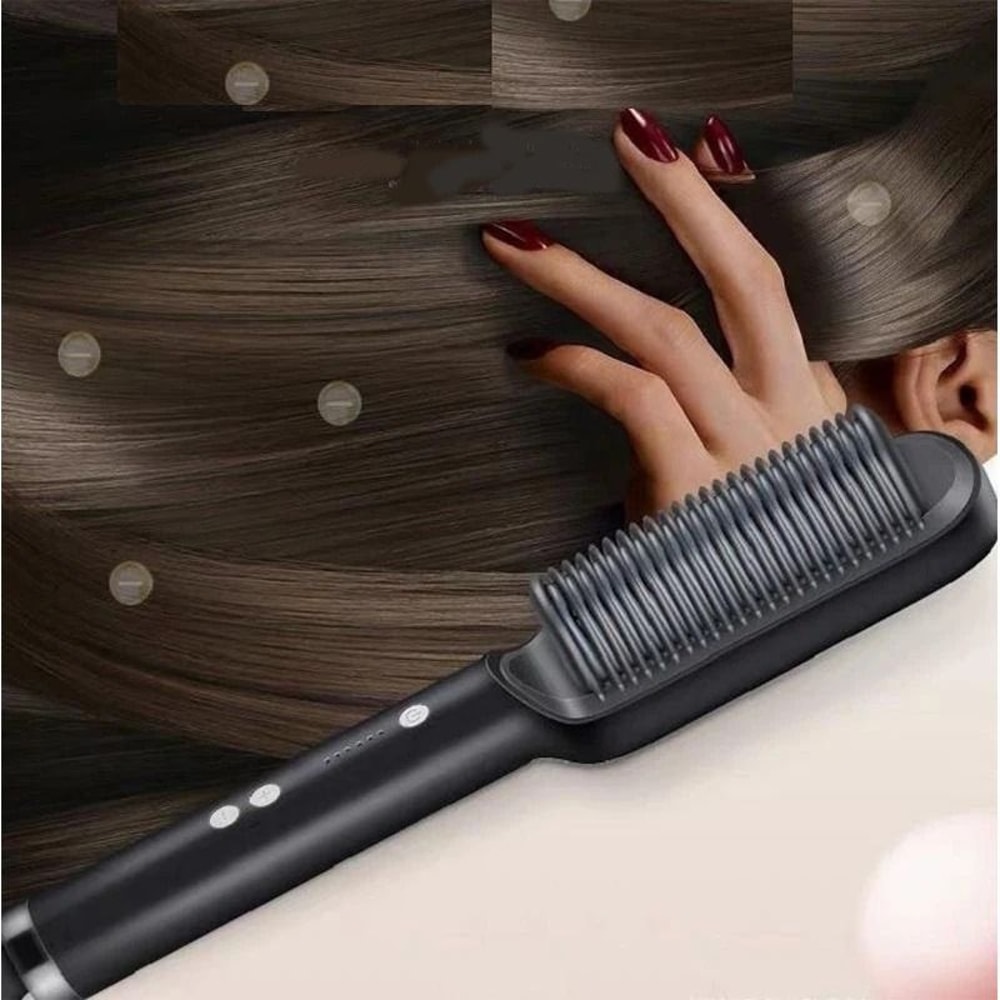 Electric Hair Straightener Brush Professional Ceramic FastHeating Hair Styler 3