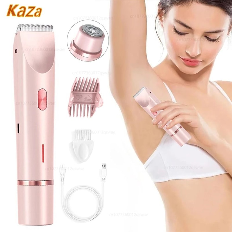 Electric Shaver For Women Dual Head Hair Remover And Trimmer For Legs Underarms And Bikini Line 0