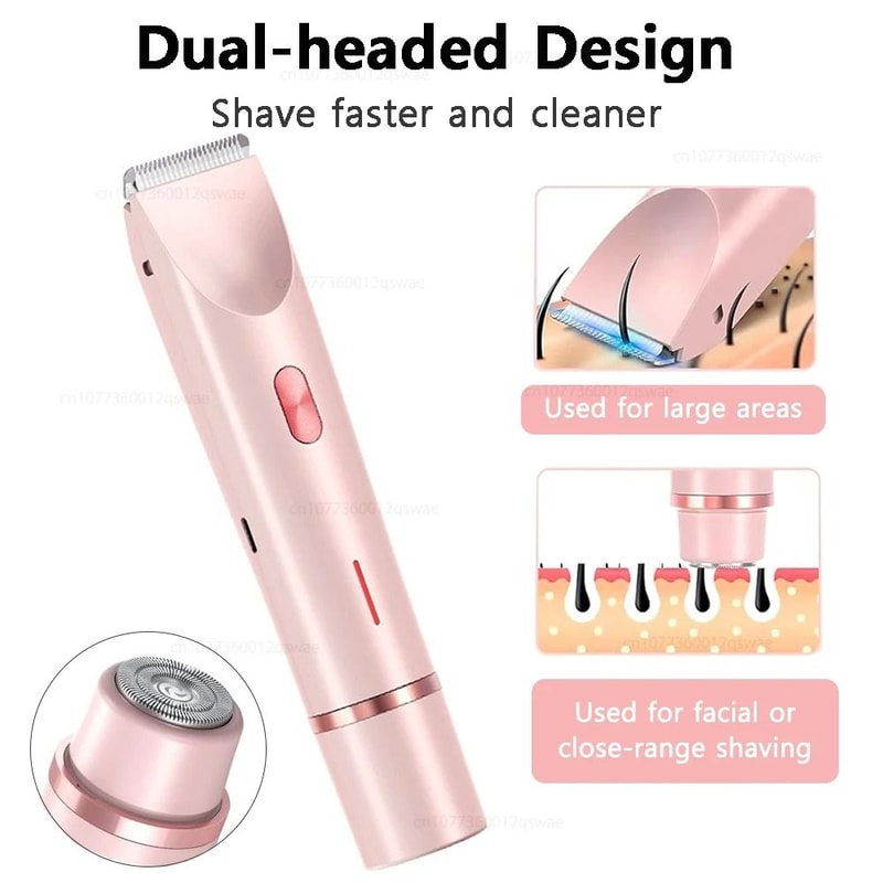 Electric Shaver For Women Dual Head Hair Remover And Trimmer For Legs Underarms And Bikini Line 3