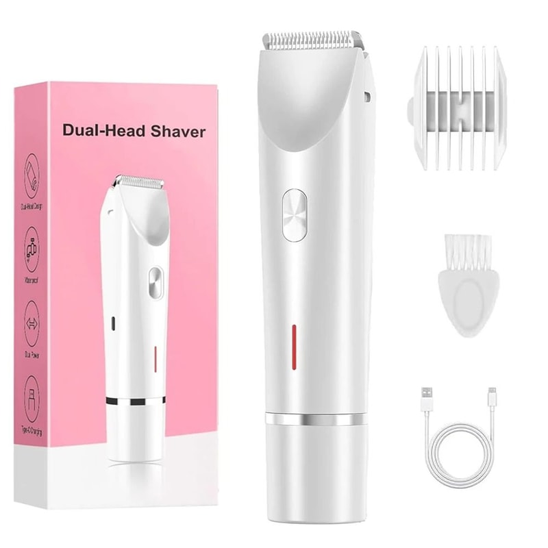 Electric Shaver For Women Dual Head Hair Remover And Trimmer For Legs Underarms And Bikini Line 10
