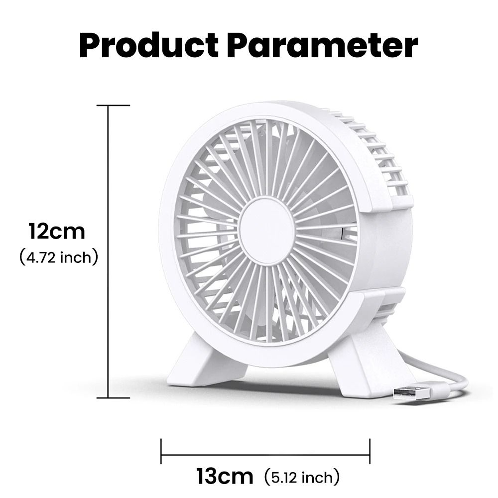 Mini USB Rechargeable Table Fan Portable Desk Fan For Home Office And Dorm Use 5