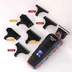 professional hair trimmer and electric beard clipper with 6 guide combs