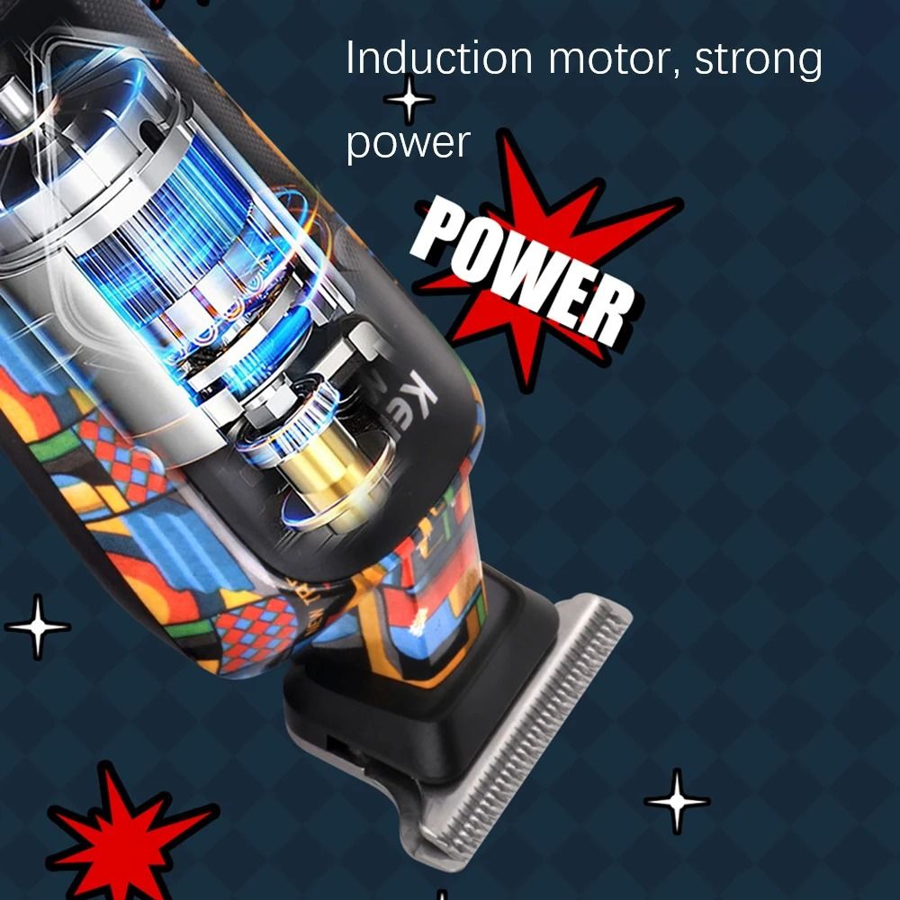 Professional Hair Trimmer And Electric Beard Clipper With 6 Guide Combs 3