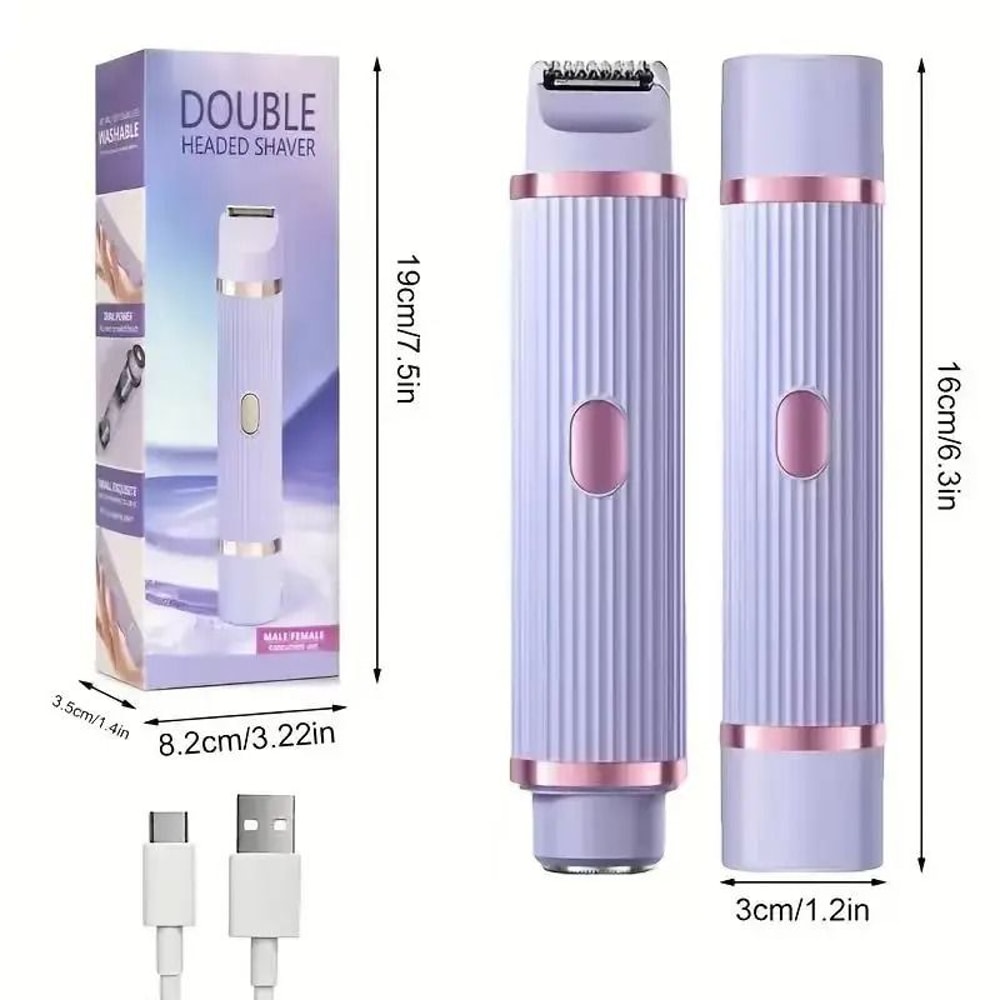TwoinOne Electric Shaver For Women Face Legs And Underarms 3
