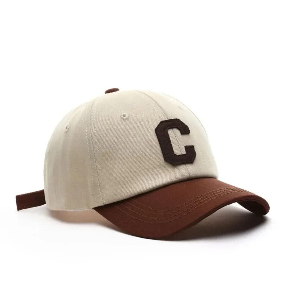 Color Block Letter C Baseball Cap Adjustable Unisex Casual Hat 1