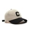 Color Block Letter C Baseball Cap Adjustable Unisex Casual Hat 2