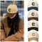 Color Block Letter C Baseball Cap Adjustable Unisex Casual Hat 5