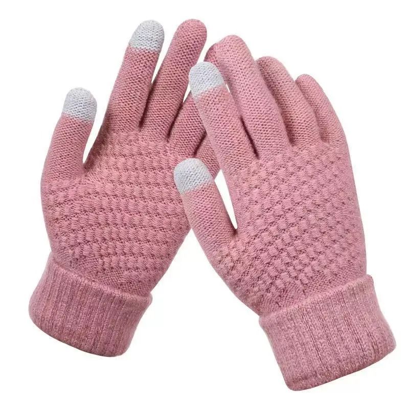 Warm Winter Touch Screen Gloves Unisex Knit Mittens For Cold Weather 8