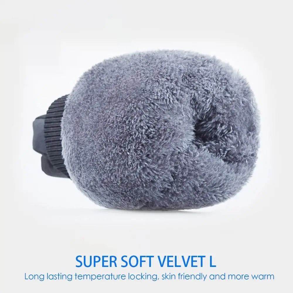 Winter Waterproof Snow Gloves Unisex Touch Screen PU Leather Ski And Motorcycle Gloves 3