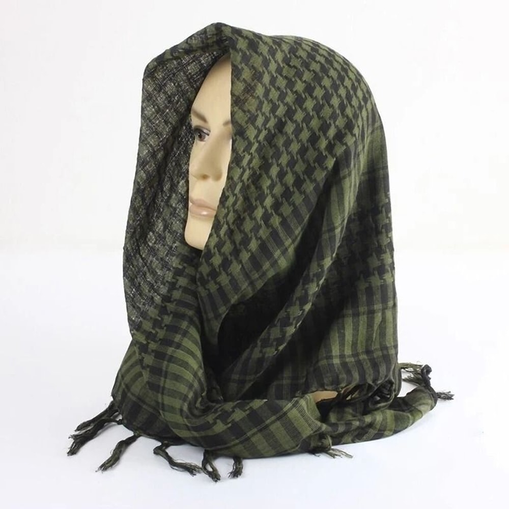 Lightweight Tactical Plaid Scarf Unisex MilitaryStyle Scarf For Outdoor Warmth And Protection 1