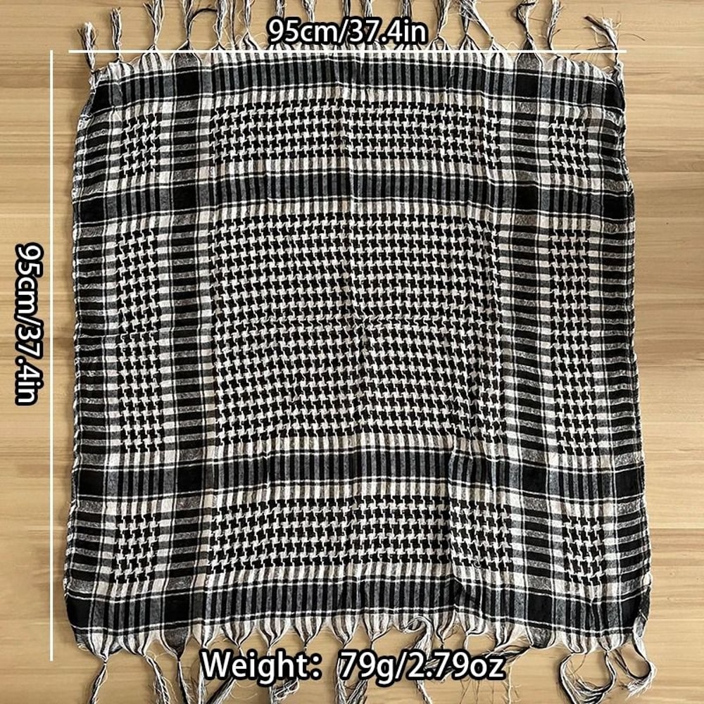 Lightweight Tactical Plaid Scarf Unisex MilitaryStyle Scarf For Outdoor Warmth And Protection 2