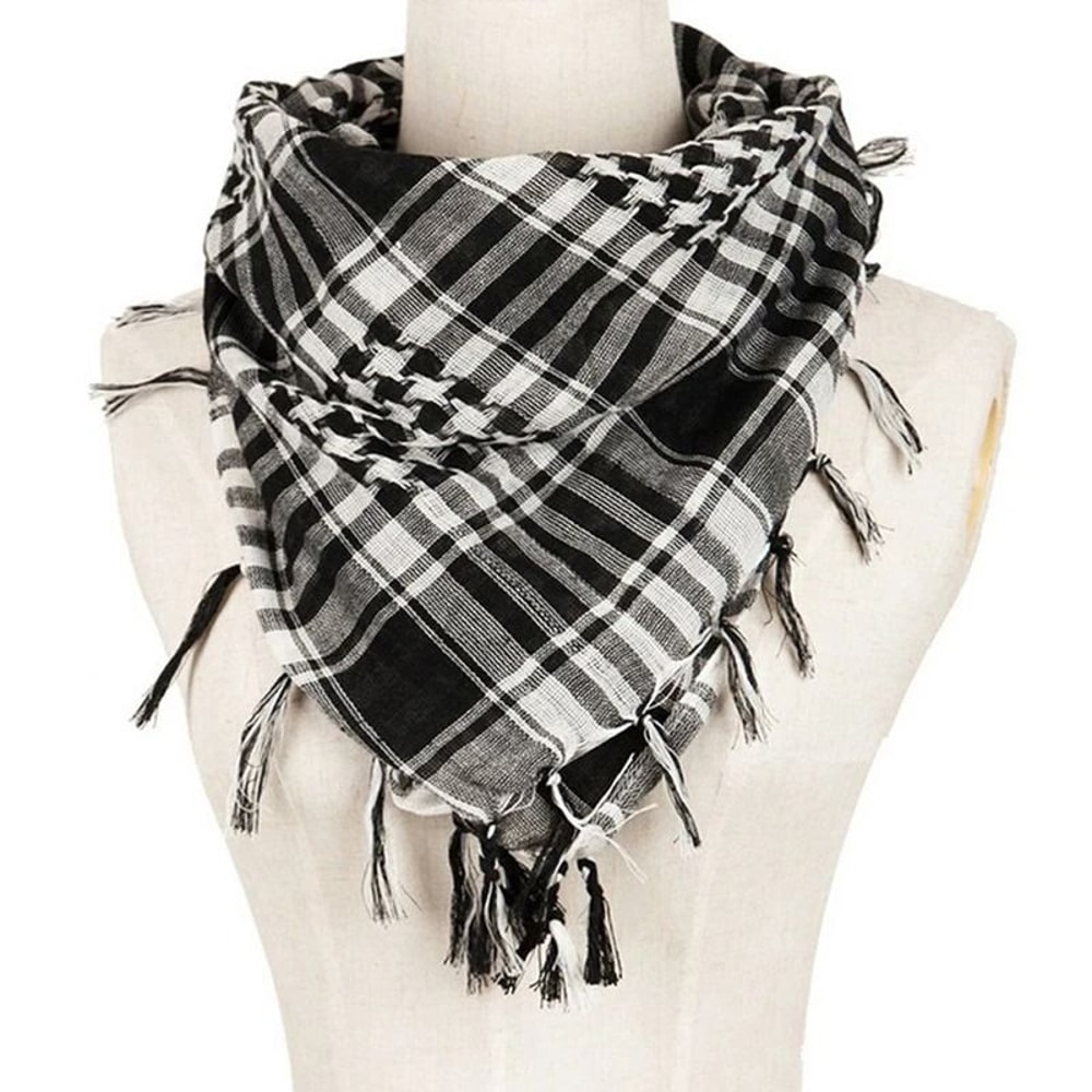 Lightweight Tactical Plaid Scarf Unisex MilitaryStyle Scarf For Outdoor Warmth And Protection 5