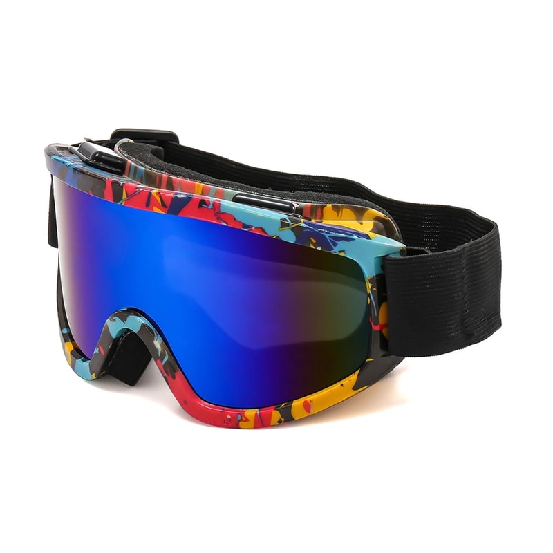 Large Frame Ski Goggles With Colorful Anti Glare Lens For Snow Sports 14