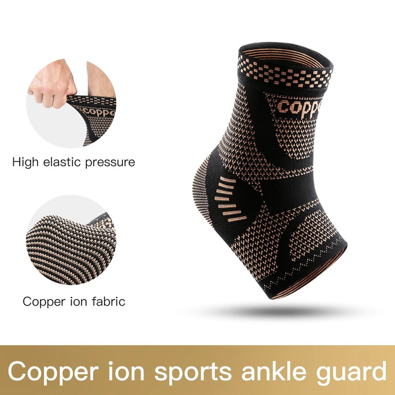 Copper Infused Ankle Support Compression Sleeve For Pain Relief And Stability 6