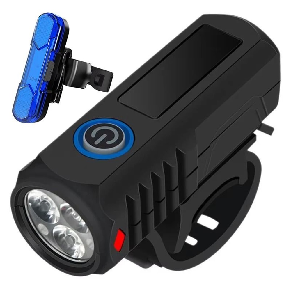 Super Bright LED USB Rechargeable Bicycle Front Light And Taillight Set 9