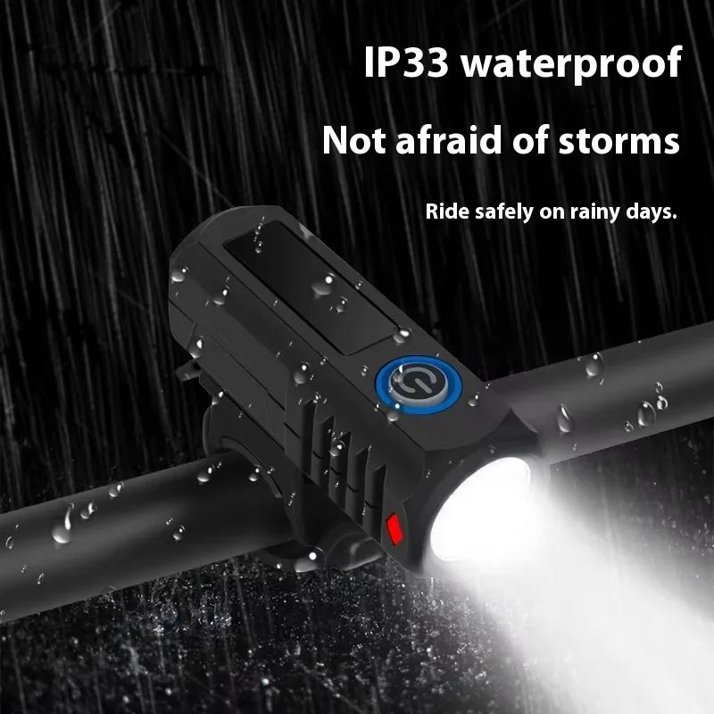 Super Bright LED USB Rechargeable Bicycle Front Light And Taillight Set 2