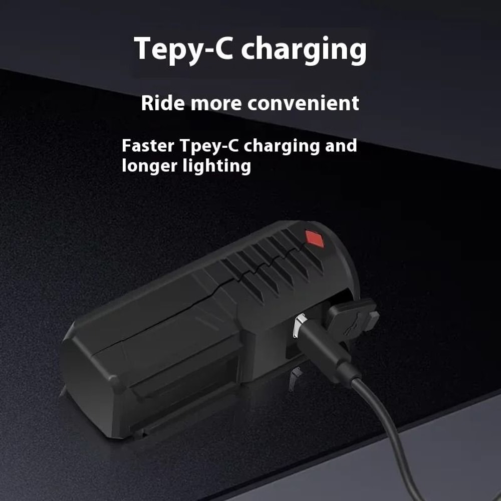 Super Bright LED USB Rechargeable Bicycle Front Light And Taillight Set 3