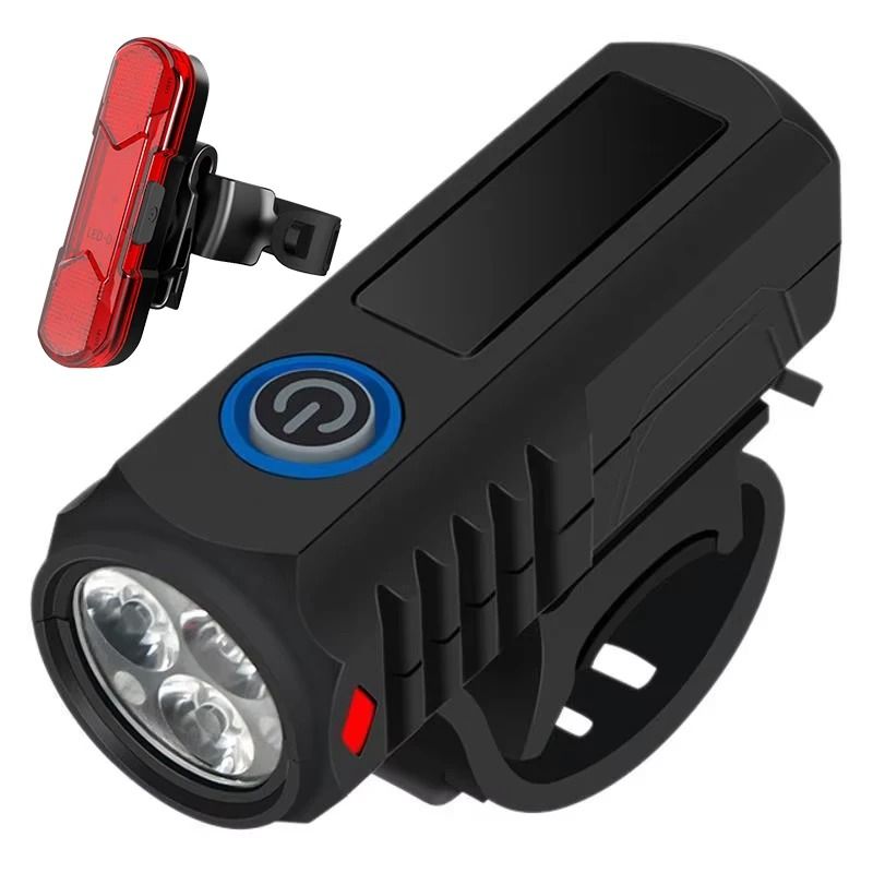 Super Bright LED USB Rechargeable Bicycle Front Light And Taillight Set 7