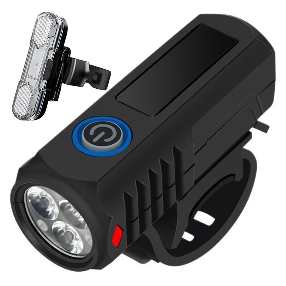 Super Bright LED USB Rechargeable Bicycle Front Light And Taillight Set 8