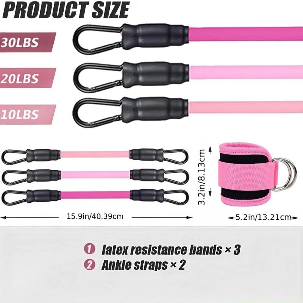 Ankle Straps Resistance Bands Set For Leg Glute And Hip Training 2