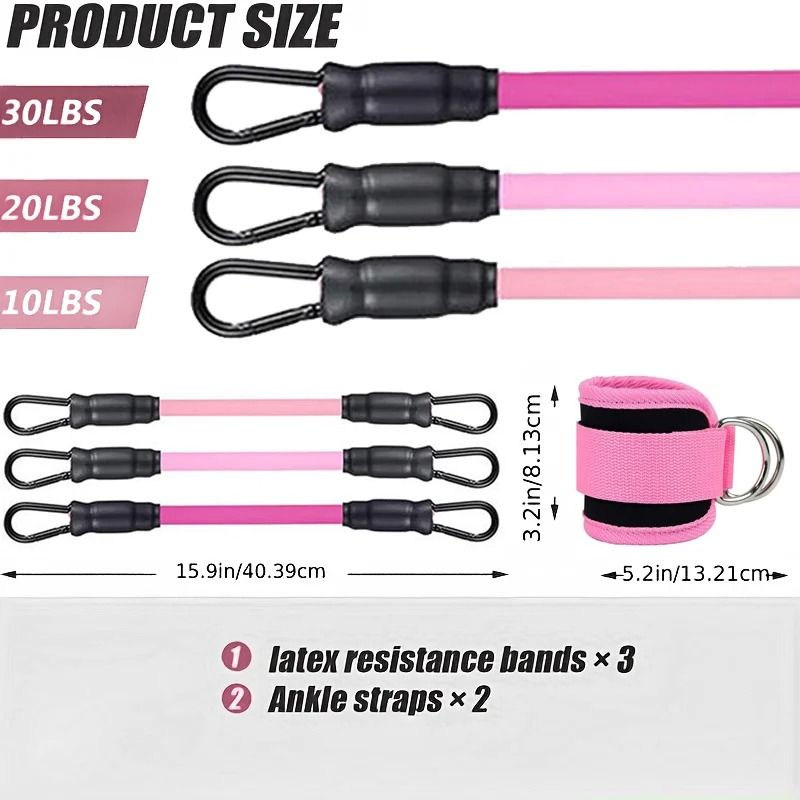 Ankle Straps Resistance Bands Set For Leg Glute And Hip Training 2
