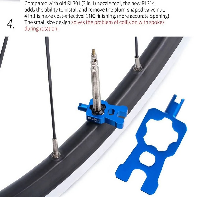 Portable Bicycle Valve Core Tool 4 In 1 4