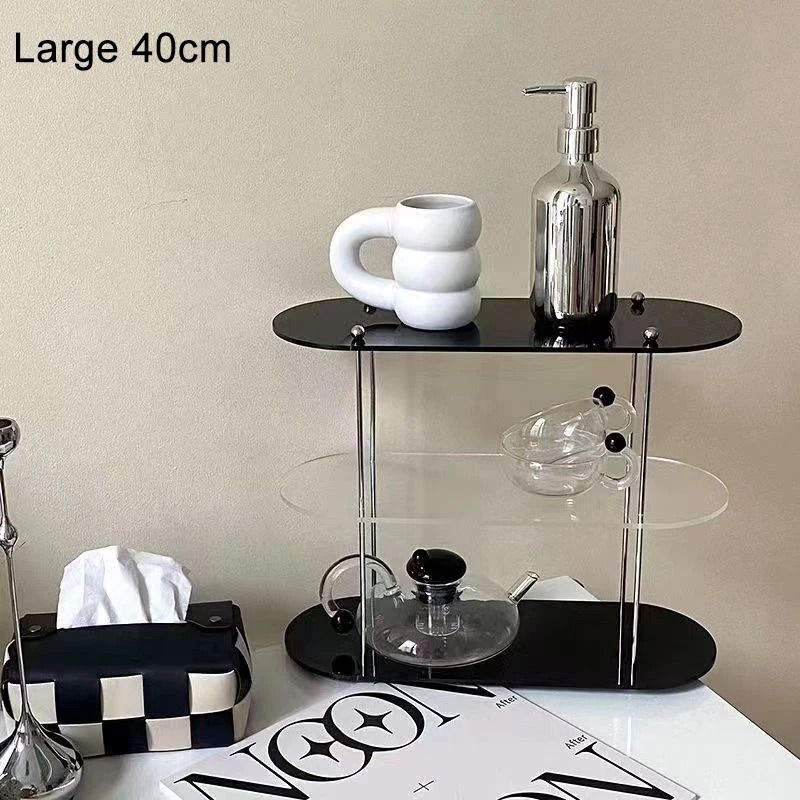 Three Layer Acrylic Desktop Storage Rack For Cosmetics Perfume Cups And Jewelry 8