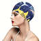 Waterproof Leaf Print Swimming Cap With Ear Protection And Non Slip Design For Adults 1