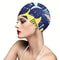 Waterproof Leaf Print Swimming Cap With Ear Protection And Non Slip Design For Adults 1