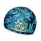 Waterproof Leaf Print Swimming Cap With Ear Protection And Non Slip Design For Adults 2