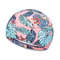 Waterproof Leaf Print Swimming Cap With Ear Protection And Non Slip Design For Adults 5