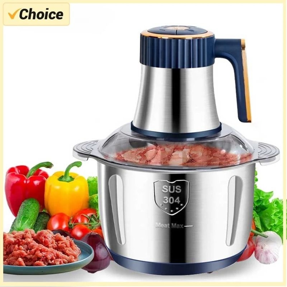 5L Electric Meat Grinder And Food Processor Stainless Steel Five Speed Chopper 1
