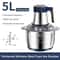 5L Electric Meat Grinder And Food Processor Stainless Steel Five Speed Chopper 7