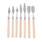 7 Piece Mini Palette Knife Set For Painting Baking And Clay Sculpting 6