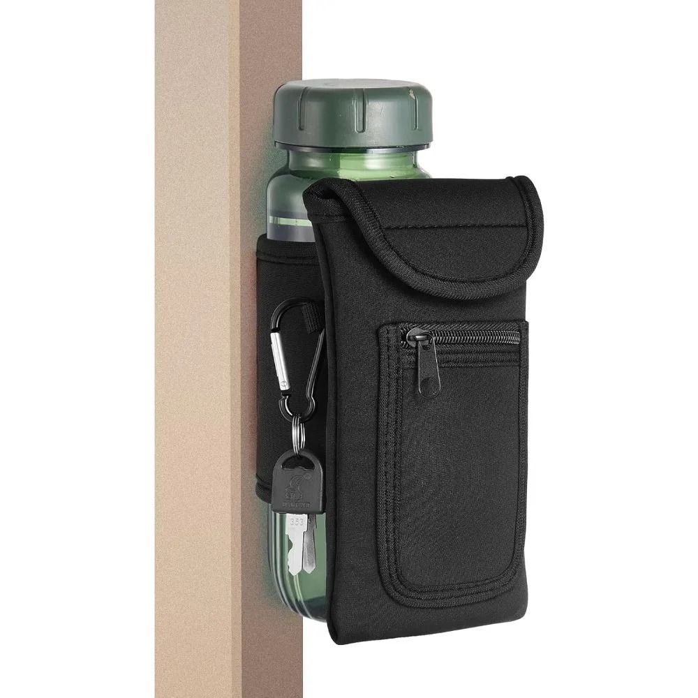 Magnetic Water Bottle Holder With Phone Pocket And Portable Carry Bag 0