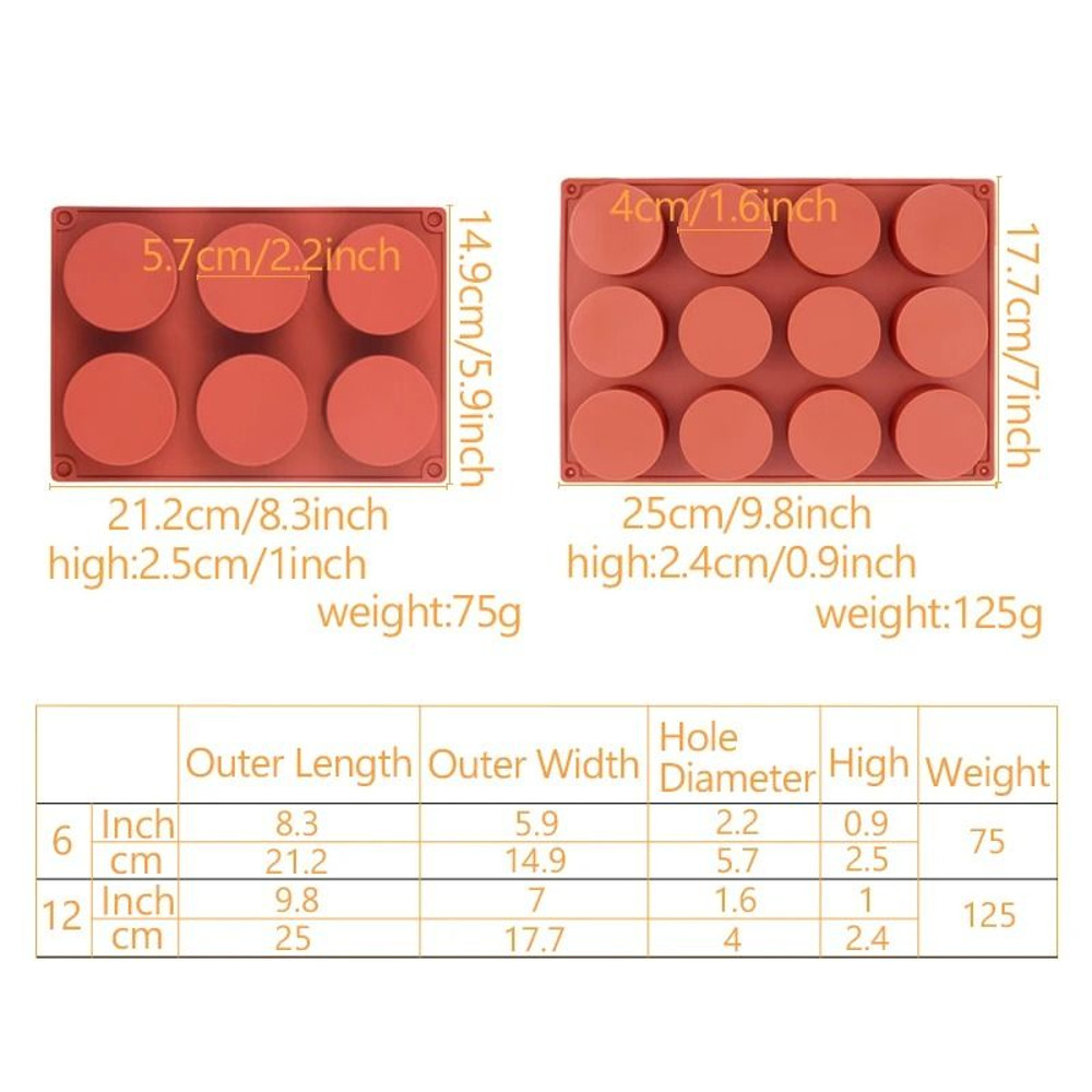 Silicone Cookie Moulds Heat Resistant Cylinder Chocolate Cover Cookie Mold For Muffins Cupcakes And 4