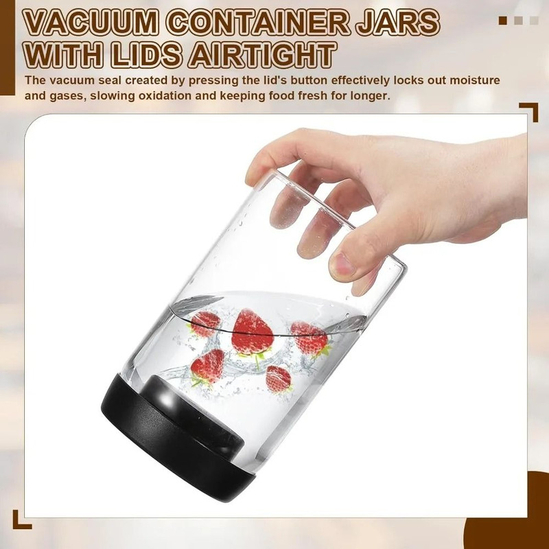 Coffee Vacuum Container 900ml And 1200ml Airtight Glass Storage Jar 2