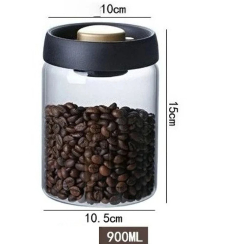 Coffee Vacuum Container 900ml And 1200ml Airtight Glass Storage Jar 5