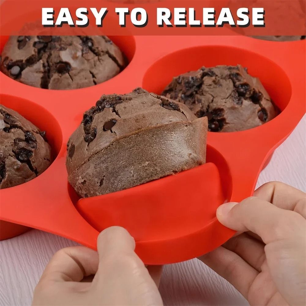 Silicone Jumbo Muffin Pan 6 Cup Large Muffin Pan For Cupcakes Popovers Cheesecake Bites 4