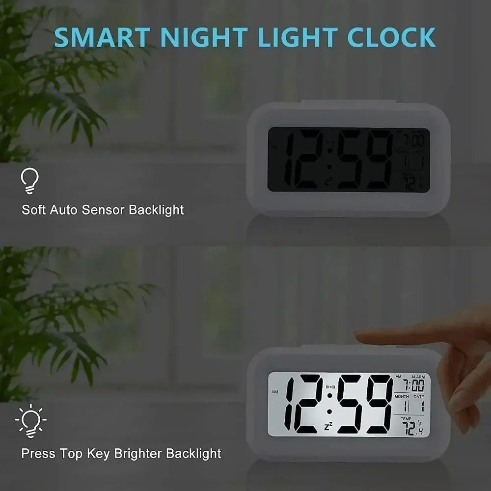 LED Digital Alarm Clock With Backlight Snooze And Calendar Display 1