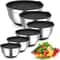 Stainless Steel Mixing Bowl With Lid And Non Slip Silicone Base 0