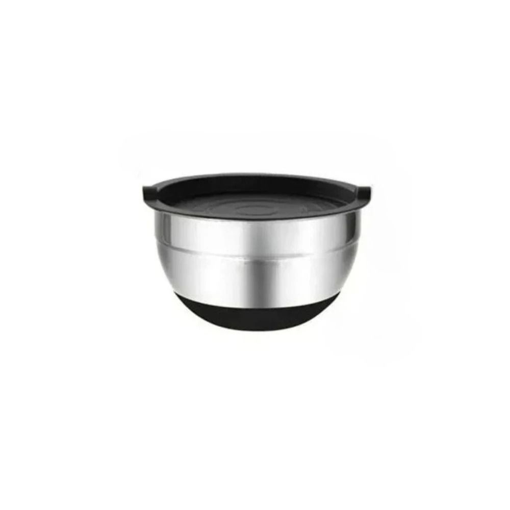 Stainless Steel Mixing Bowl With Lid And Non Slip Silicone Base 6