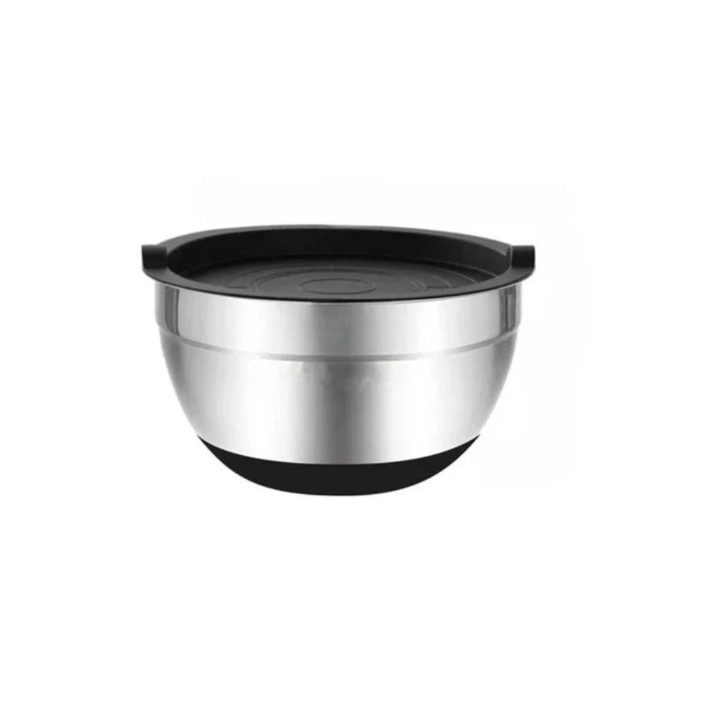 Stainless Steel Mixing Bowl With Lid And Non Slip Silicone Base 7