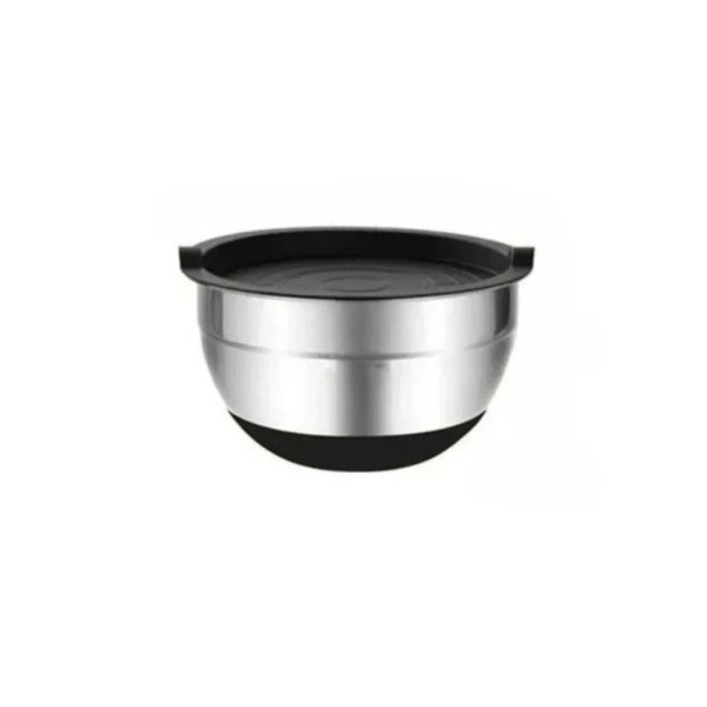 Stainless Steel Mixing Bowl With Lid And Non Slip Silicone Base 8
