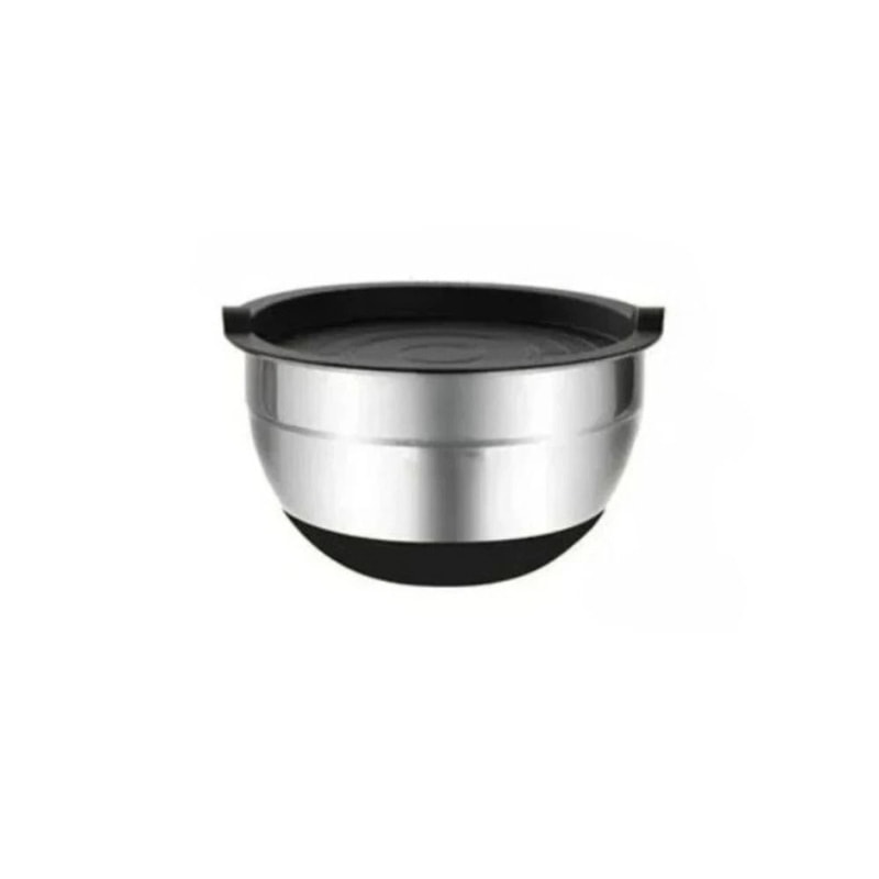 Stainless Steel Mixing Bowl With Lid And Non Slip Silicone Base 8