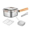 MultiFunction Frying Cooker Set Stainless Steel Deep Fryer Pot With Basket And Tongs 6